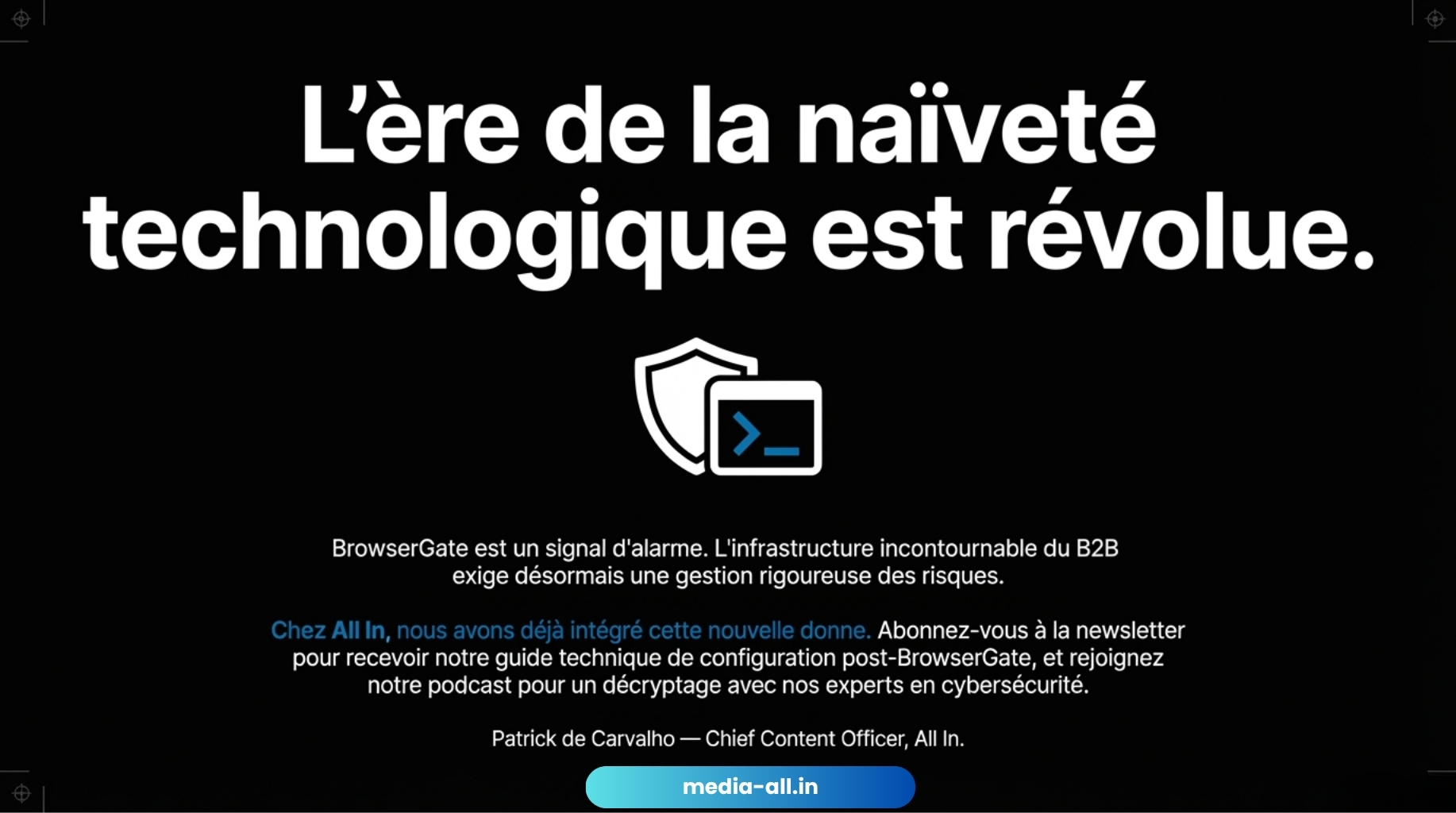La naiveté technologique est révolue - media-all.in